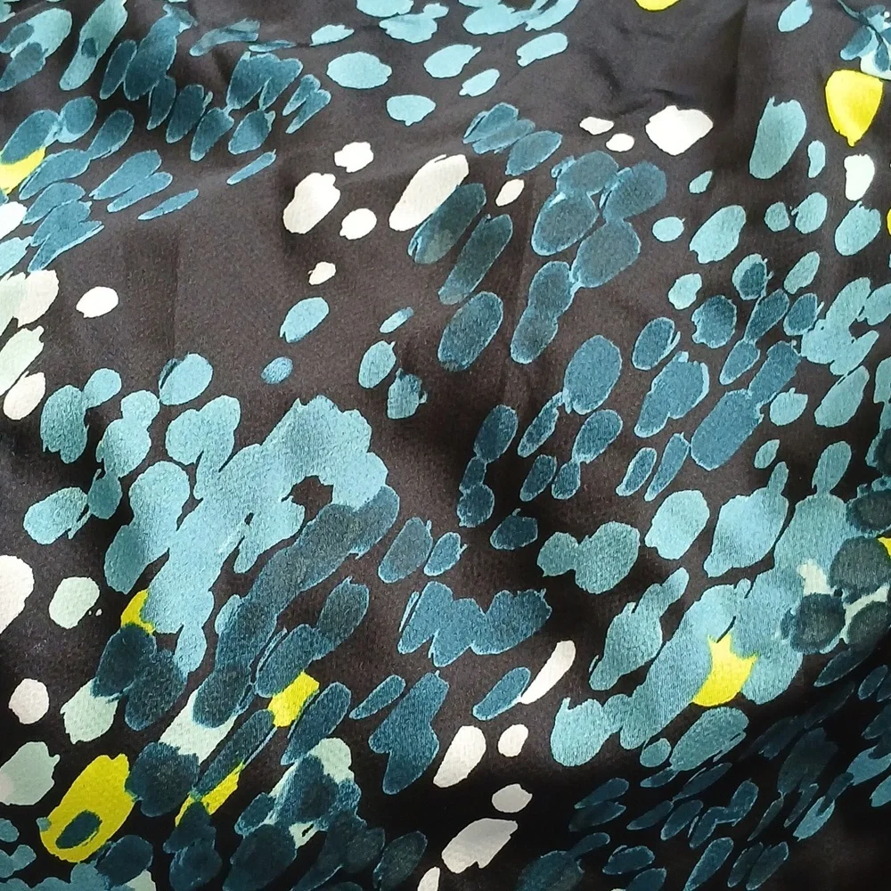 Torrid Black Surplice Long Sleeve Top With Green Dot Print Size 3X Bow Back - Picture 8 of 8